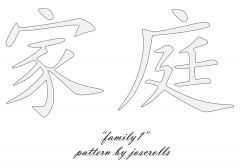 Family Oriental Word Art