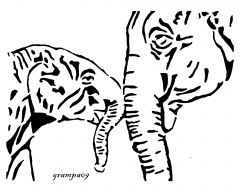 Asian Elephant And Baby