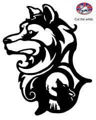 Wolf cutout
