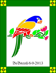 Framed Parrot