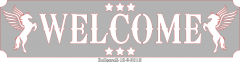 WELCOME plaque