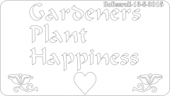 Garden sign Happiness 2