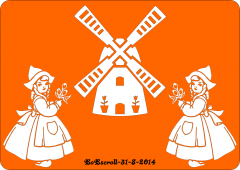 Dutch Girls & Windmill