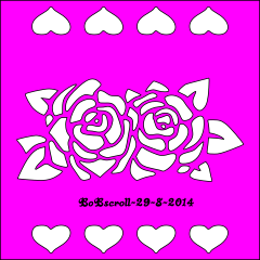 Box Top Design roses & hearts