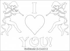 I love You plaque