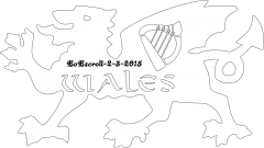 Welsh Dragon & harp