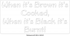 Cooking instructions plaque