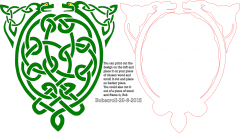 Twin Green Dragons & backer