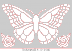 Butterfly & Roses