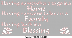 Blessing Family saying