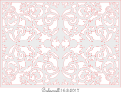 Large scrolled panel