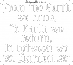 Garden sign Earth