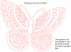 Butterfly stencil pattern