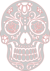 Mexican Skull stencil