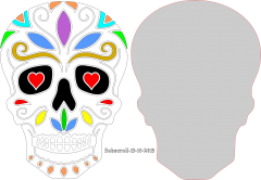 Dia De Los Muertos Skull plaque 1