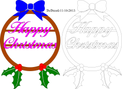 Happy Christmas plaque