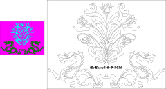 Dragon flower plaque