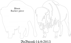 Bison with backer piece