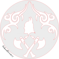 Viking shield plaque