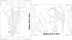 Two Elephant plaques