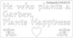 Garden sign Happiness