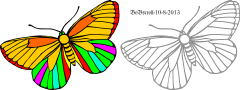Coloured Butterfly