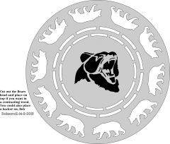 Bear Plaque Or Trivet