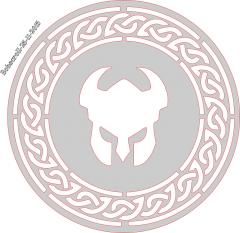 Celtic circle & Viking Helmet