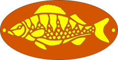 Fish On oval plaque