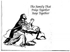 JESUS PRAYING AT ROCK/ FAMILY BELIEFS