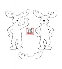 xmas moose pair 4inch