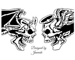 good&evil skull2