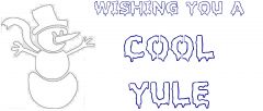 'Wishing You A Cool Yule' seasonal plaque Insert