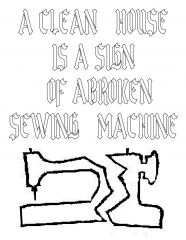 Clean house broken sewing machine