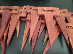 Cedar Herb Markers