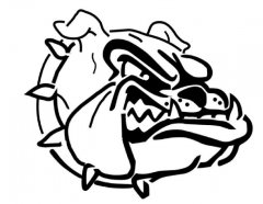 cartoon bull dog