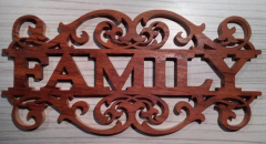 Ornate Family Sign