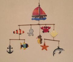 Nautical themed mobile for grandson