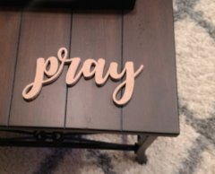 Pray sign made with MDF
