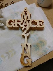 Amazing Grace on 3/4 in. knotty pine