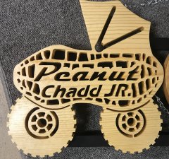 Rv sign with monster carriage in tow