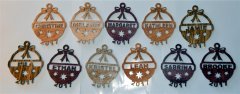 2017 Personalized Xmas Ornaments