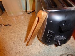 Toaster Tongs (oiled red oak)
