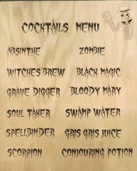 Cocktails Menu