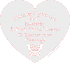 Heart Butterfly message