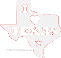 I LOVE TEXAS plaque