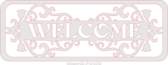 Welcome sign scrolled
