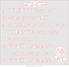 A Good Woman plaque