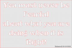 Fearful plaque saying