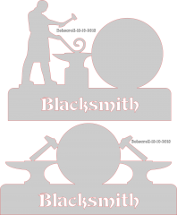 Blacksmith desk clock patt x2